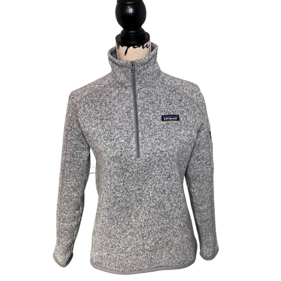 Patagonia Better Sweater 1/4 Quarter Zip Fleece Jacket Grey Women's Size Medium - Picture 3 of 12